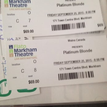 Flato Markham Theatre - The left over ticket stubs. - Performing Arts Near Me - Markham, Ontario