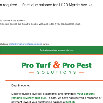 Pro Turf and Pro Pest Solutions - last request to company to not contact me any further - Tree Services Near Me - Belton, Missouri Pro Turf and Pro Pest Solutions - last request to company to not contact me any further - Tree Services Near Me - Belton, Missouri