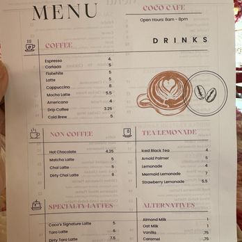 Coco Cafe - Menu - Desserts Near Me - Stamford, Connecticut