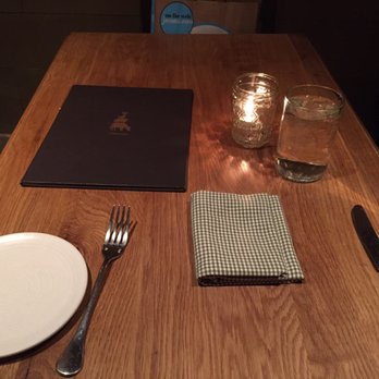 Agricola Eatery - Table layout for one person, in the cellar/basement, seems handsome enough! (2/4/2017) - New American Near Me - Princeton, New Jersey Agricola Eatery - Table layout for one person, in the cellar/basement, seems handsome enough! (2/4/2017) - New American Near Me - Princeton, New Jersey