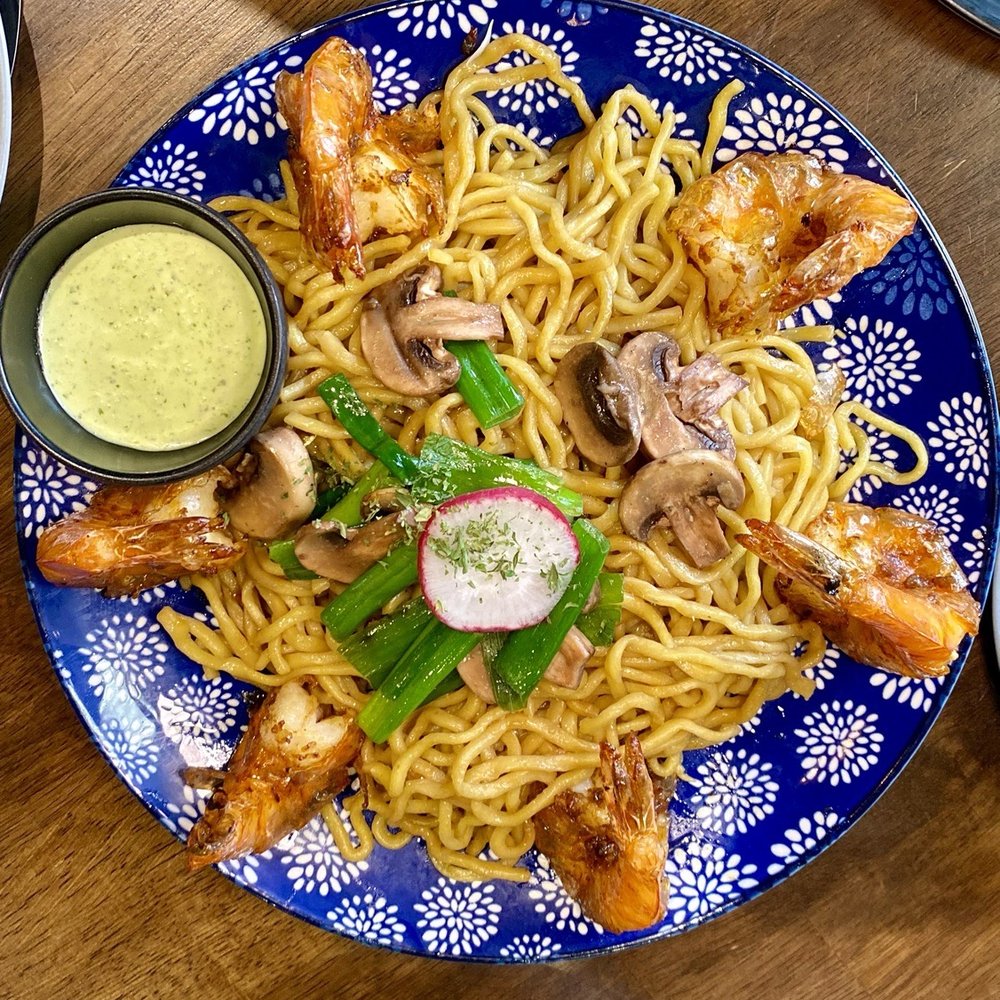 OMELI Kitchen - Cajun Tiger Prawn Garlic Noodles - Vietnamese Near Me - Fullerton, California