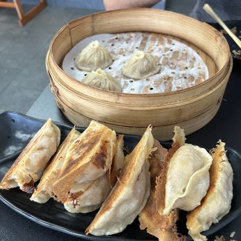 Dumpling King - Kimchi dumplings and Shanghai soup dumplings.. already ate some  I think the quantity was 8. - Dim Sum Near Me - Pembroke Pines, Florida