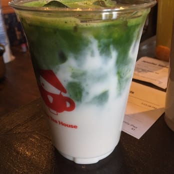 Asha Tea House - Iced matcha latte with almond milk and no sweetener and a dash of love. - Tea Rooms Near Me - Berkeley, California Asha Tea House - Iced matcha latte with almond milk and no sweetener and a dash of love. - Tea Rooms Near Me - Berkeley, California