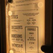 Photo of Le Ruisseau - Burger Joint - Paris, France. Menu