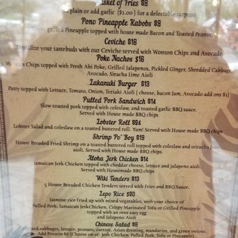 Lakanuki - Menu on 8/28/2020 - Tiki Bars Near Me - Mammoth Lakes, California