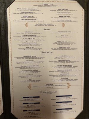 Menu photo 7 13 Coins Pioneer Square Seattle, WA Menu photo 7 13 Coins Pioneer Square Seattle, WA