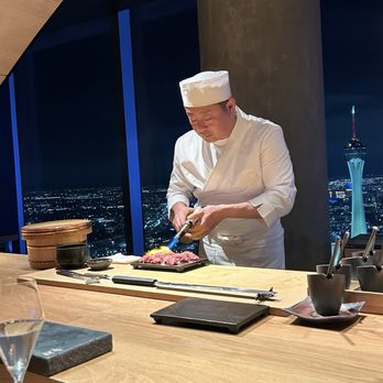 Bar ITO - Chef prep of Wagyu course from seat view - Sushi Bars Near Me - Las Vegas, Nevada Bar ITO - Chef prep of Wagyu course from seat view - Sushi Bars Near Me - Las Vegas, Nevada