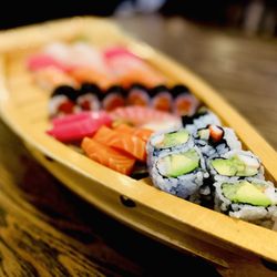Wasabi House - Love Boat for 2! Comes with 2 rolls, soup & salad! A great value! :)'
