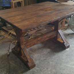 Custom-made 4'x5'x3'high dinning room farm table Custom-made 4'x5'x3'high dinning room farm table