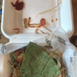 a meal in a styrofoam container