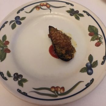 Elizabeth On 37th - Amuse bouche of mussel - New American Near Me - Savannah, Georgia Elizabeth On 37th - Amuse bouche of mussel - New American Near Me - Savannah, Georgia