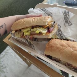 Firehouse Subs - Customized Large Pastrami White Bread Sub