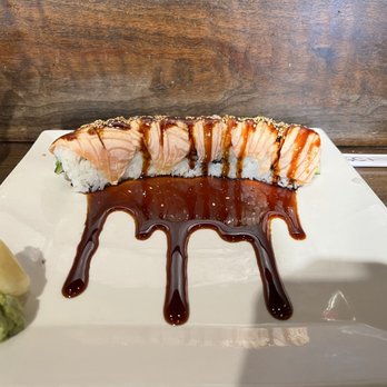 Kuma Sushi - Big Sur w Salmon on top - Sushi Bars Near Me - Los Osos, California Kuma Sushi - Big Sur w Salmon on top - Sushi Bars Near Me - Los Osos, California