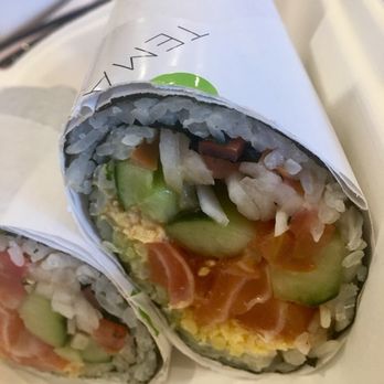 Temakitto - Baja Fresh Salmon -- minus the cabbage, lettuce and pepitas. $10. - Japanese Near Me - Santa Clarita, California Temakitto - Baja Fresh Salmon -- minus the cabbage, lettuce and pepitas. $10. - Japanese Near Me - Santa Clarita, California