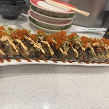 Tenroku Sushi - Devil Mountain Roll (9) - Conveyor Belt Sushi Near Me - San Francisco, California Tenroku Sushi - Devil Mountain Roll (9) - Conveyor Belt Sushi Near Me - San Francisco, California