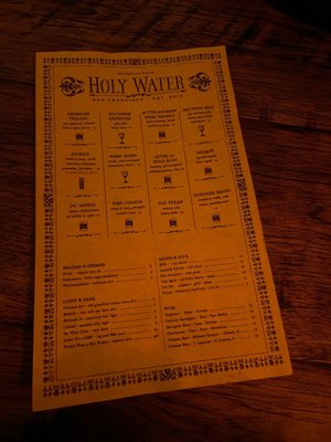 Menu photo 2 Holy Water San Francisco, CA Menu photo 2 Holy Water San Francisco, CA