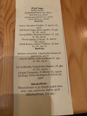 Menu photo 1 Troll Trondheim, 16 Menu photo 1 Troll Trondheim, 16