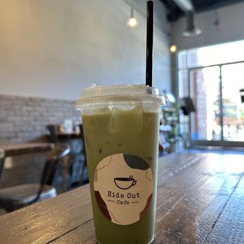 Hide Out Cafe - iced matcha latte - Cafes Near Me - Rowland Heights, California