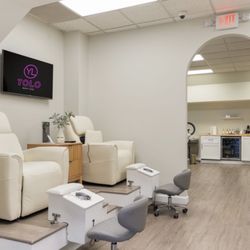 Yolo beauty zone - Our cozy pedicure station features plush chairs with built-in massage--perfect for relaxing while you get pampered.