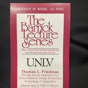 The Barrick Lecture Series - Ticket to the lecture - Colleges & Universities Near Me - Las Vegas, Nevada The Barrick Lecture Series - Ticket to the lecture - Colleges & Universities Near Me - Las Vegas, Nevada