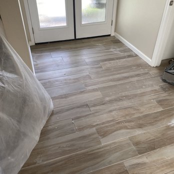 EC Tile & Stone - a wood look tile floor - Flooring Near Me - Palm Desert, California