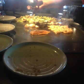 Shogun Restaurant - My salmon up front and the best veggies in the back - Japanese Near Me - La Verne, California