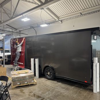 Jupmode - Trailer wrap installation at Jupmode. - Screen Printing/T-Shirt Printing Near Me - Toledo, Ohio