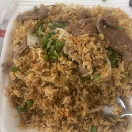 My burnt beef fried rice