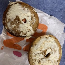 Dunkin' - Bagel with "extra" cream cheese.