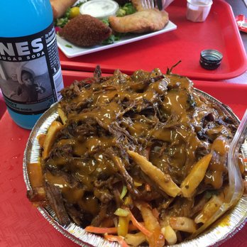 Fatima's Grill - BBQ brisket fries....  WHAT?!?!  but soooooooo good!! - Mediterranean Near Me - Downey, California