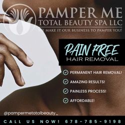 Pamper Me Total Beauty Spa - We off permanent hair removal waxing services. Waxing with laser results!