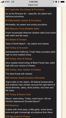 Menu photo 4 TOGO'S Sandwiches San Jose, CA Menu photo 4 TOGO'S Sandwiches San Jose, CA