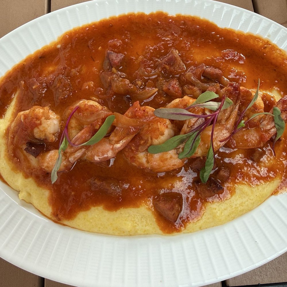 Station 117 - Shrimp and grits. Good! It's a little sweet and has a slight spiciness to it. - Seafood Near Me - Beach Haven, New Jersey Station 117 - Shrimp and grits. Good! It's a little sweet and has a slight spiciness to it. - Seafood Near Me - Beach Haven, New Jersey