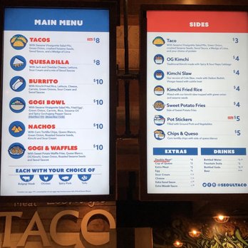 Seoul Taco - Menu - Korean Near Me - Chicago, Illinois Seoul Taco - Menu - Korean Near Me - Chicago, Illinois