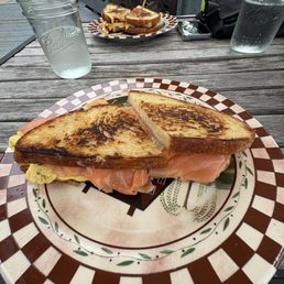 egg sammy with smoked salmon