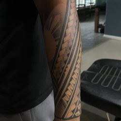 Sacred Symbols Tatau - Tribal forearm tattoo