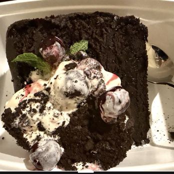 Cactus Club Cafe - HALF of the Six Layer Chocolate Cake - Cocktail Bars Near Me - Calgary, Alberta