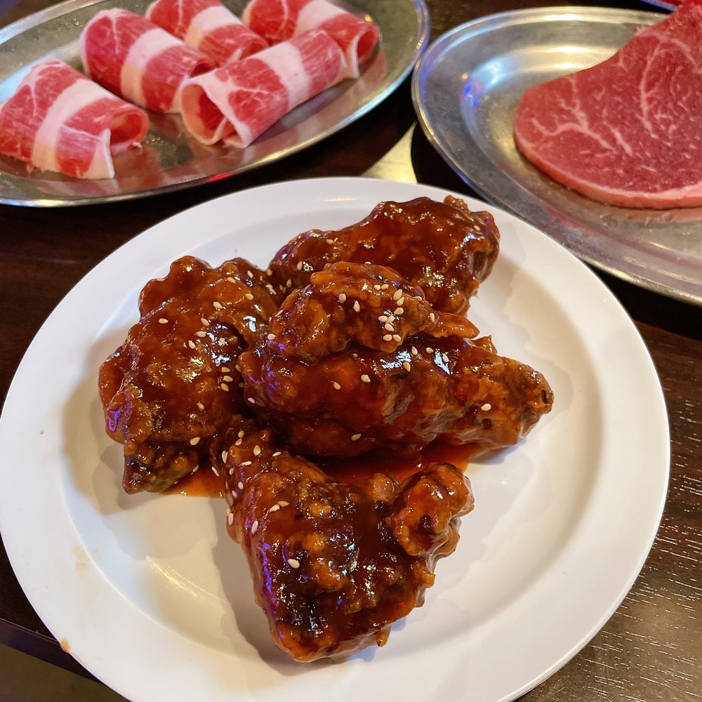 Bon KBBQ - Can order chicken wings off menu. Prefer the other meats though. - Korean Near Me - Plano, Texas Bon KBBQ - Can order chicken wings off menu. Prefer the other meats though. - Korean Near Me - Plano, Texas