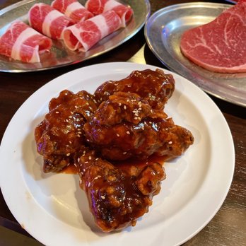 Bon KBBQ - Can order chicken wings off menu. Prefer the other meats though. - Korean Near Me - Plano, Texas