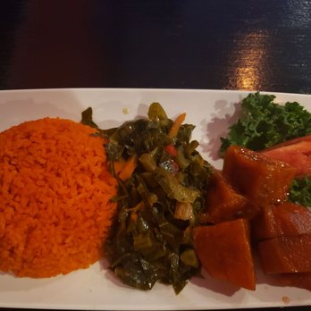 Quidleys Delight - Pumpkin rice, collard greens and yams - Caribbean Near Me - Charlotte, North Carolina Quidleys Delight - Pumpkin rice, collard greens and yams - Caribbean Near Me - Charlotte, North Carolina