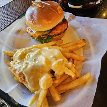 Gaia Masala & Burger - Chicken Tikka Masala Burger with Cheesy fries - Indian Near Me - Denver, Colorado Gaia Masala & Burger - Chicken Tikka Masala Burger with Cheesy fries - Indian Near Me - Denver, Colorado