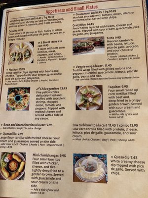Menu photo 7 La Casita Restaurant Palm Desert, CA