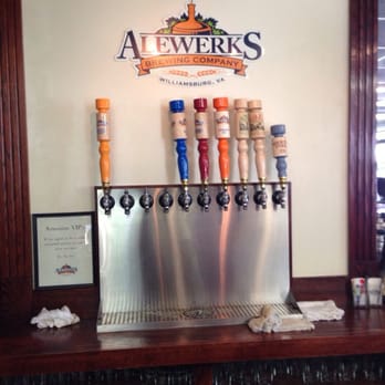 Alewerks Brewing - The taps (currently) - Breweries Near Me - Williamsburg, Virginia Alewerks Brewing - The taps (currently) - Breweries Near Me - Williamsburg, Virginia