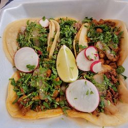 Rico's Taqueria - Tacos: chorizo, carnitas, and pastor