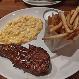 Tri Tip, French Fries and Macaroni and Cheese Tri Tip, French Fries and Macaroni and Cheese