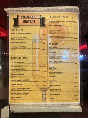 Menu photo 3 The Sycamore San Francisco, CA Menu photo 3 The Sycamore San Francisco, CA