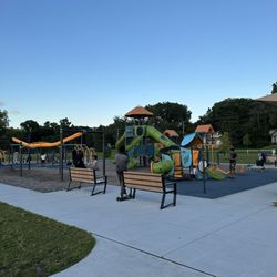 Moore Lake Park - Great play ground! Uses rubber and wood chips on the ground