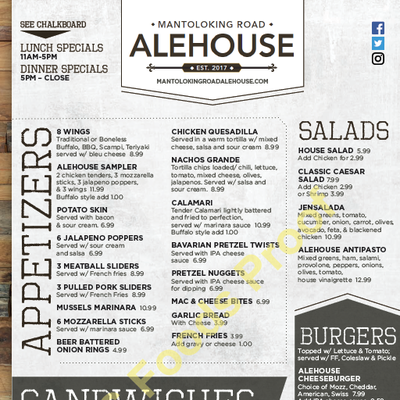 Menu photo 5 Mantoloking Road Alehouse Brick, NJ