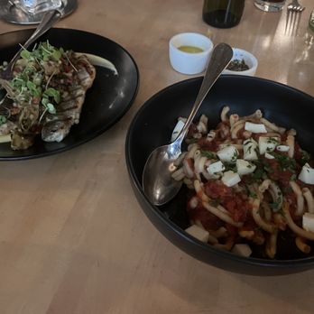 Sachet - Arrabiata pasta and Grilled Branzino - Mediterranean Near Me - Dallas, Texas Sachet - Arrabiata pasta and Grilled Branzino - Mediterranean Near Me - Dallas, Texas