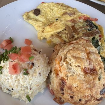 Miss Shirley's Cafe - Omelette with grits and a biscuit - New American Near Me - Baltimore, Maryland Miss Shirley's Cafe - Omelette with grits and a biscuit - New American Near Me - Baltimore, Maryland